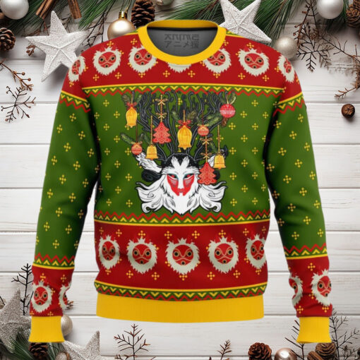 Forest Spirit Princess Mononoke Anime Ugly Christmas Sweater