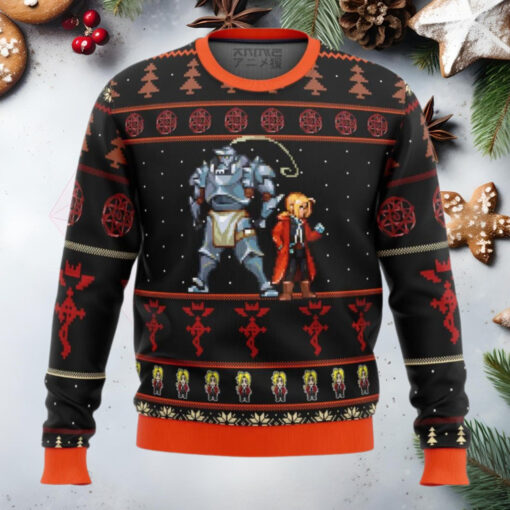 Fullmetal Alchemist Elrics Sprites Anime Ugly Christmas Sweater