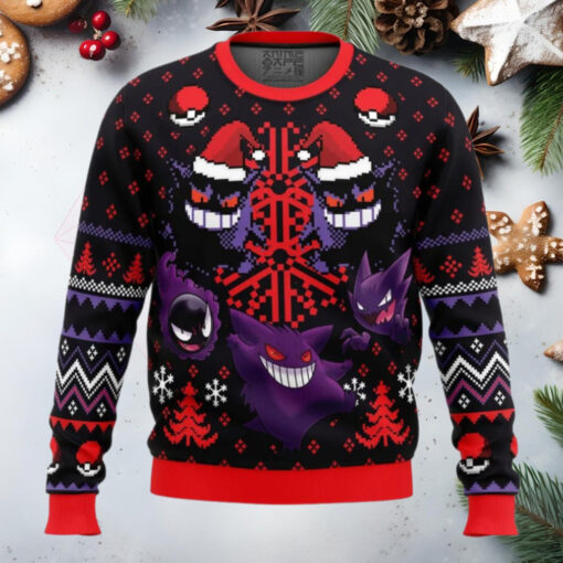 Ghosts Gengar Ghastly Pokemon Anime Ugly Christmas Sweater