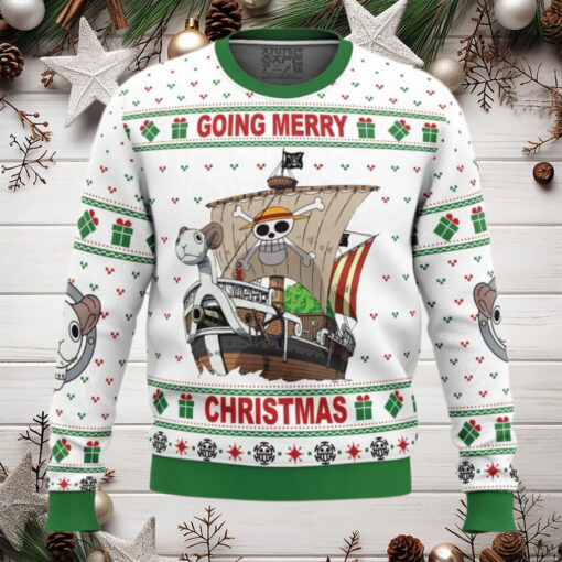 Going Merry Christmas One Piece Anime Ugly Christmas Sweater