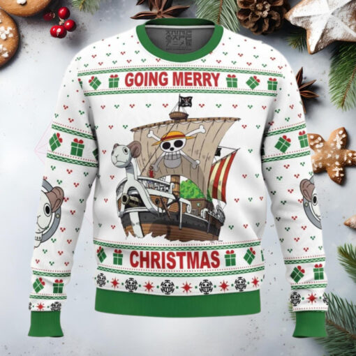 Going Merry Christmas One Piece Anime Ugly Christmas Sweater