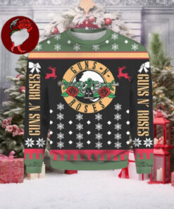 Guns N Roses Big Guns Rock Heavy Metal Gift For Fans 2024 Ugly Christmas Sweater