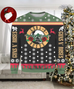 Guns N Roses Big Guns Rock Heavy Metal Gift For Fans 2024 Ugly Christmas Sweater