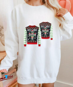 Guns N Roses Cross Logo Skeletons With Santa Hats Christmas Jumper Multicolor Ugly Christmas Sweater rem