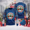 Guns N Roses Happy Holidays Snowy Logo Band Knitted Blue 2024 Ugly Christmas Sweater rem