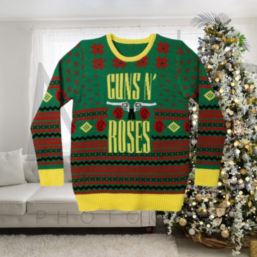 Guns N Roses Holiday Ugly Christmas Sweater 2024