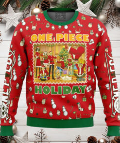 Happy Holidays One Piece Anime Ugly Christmas Sweater