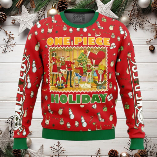 Happy Holidays One Piece Anime Ugly Christmas Sweater