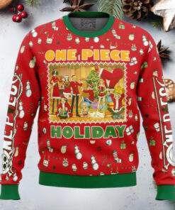 Happy Holidays One Piece Anime Ugly Christmas Sweater