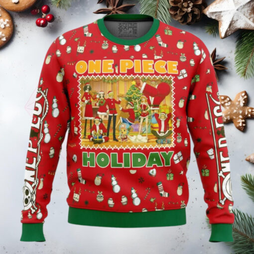 Happy Holidays One Piece Anime Ugly Christmas Sweater