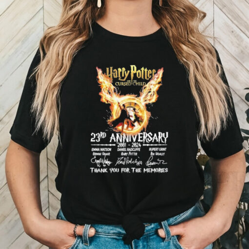 Harry Potter And The Cursed Child 23rd Anniversary 2001 2024 Signature Thank You For The Memories Unisex T Shirt