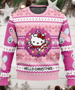 Hello Christmas Hello Kitty Anime Ugly Christmas Sweater