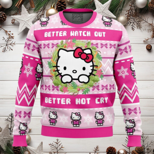 Hello Kitty Is Coming To Town Anime Ugly Christmas Sweater