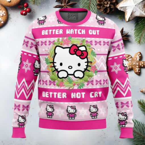 Hello Kitty Is Coming To Town Anime Ugly Christmas Sweater