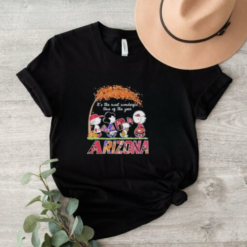 The Peanuts Movie Characters Arizona Sports It’s The Most Wonderful Time Of The Year 2024 Shirt