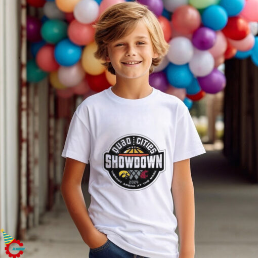 Iowa Hawkeyes Vs Washington State Cougars Quad Cities Showdown Vibrant Arena At The Mark 2024 Unisex Vintage T Shirt