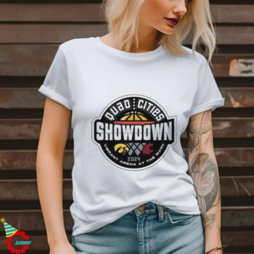 Iowa Hawkeyes Vs Washington State Cougars Quad Cities Showdown Vibrant Arena At The Mark 2024 Unisex Vintage T Shirt