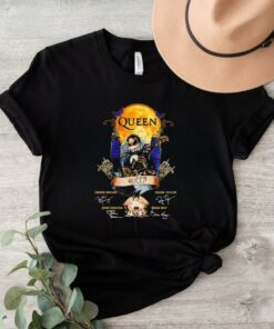 Jack Skellington X Queen Band Signatures Halloween Music Movie T shirt