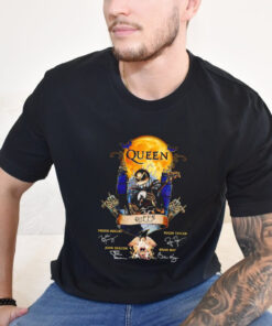 Jack Skellington X Queen Band Signatures Halloween Music Movie T shirt