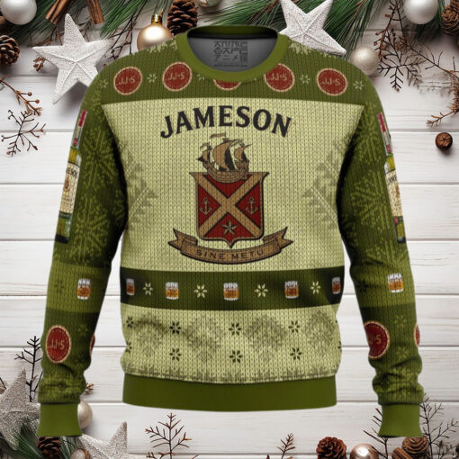 Jameson Irish Whiskey Anime Ugly Christmas Sweater