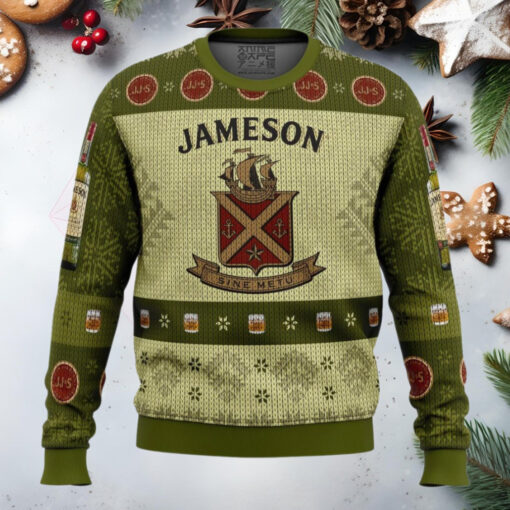 Jameson Irish Whiskey Anime Ugly Christmas Sweater