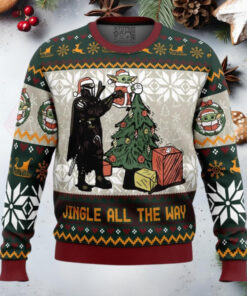 Jingle All The Way Mandalorian Star Wars Anime Ugly Christmas Sweater