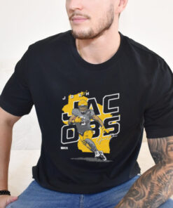 Josh Jacobs Green Bay Packers player map signature shirt