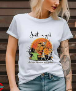 Just A Girl Who Love Halloween And Georgia Tech Yellow Jackets Football Shirt