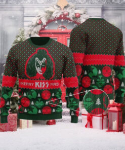 Kiss Gene Simmons Holiday Merry Kiss Mas Knitted Ugly Christmas Sweater