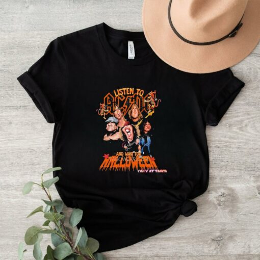 Listen To AC DC And Wait For Halloween Music T shirt