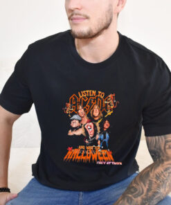 Listen To AC DC And Wait For Halloween Music T shirt