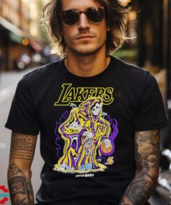 Los Angeles Lakers x Warren Lotas skeleton basketball shirt