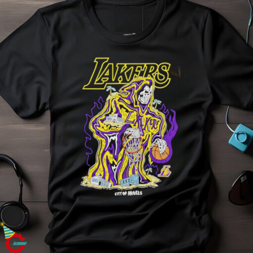 Los Angeles Lakers x Warren Lotas skeleton basketball shirt