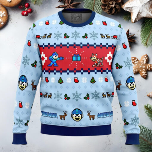 Mega Man Mega Holiday Anime Ugly Christmas Sweater