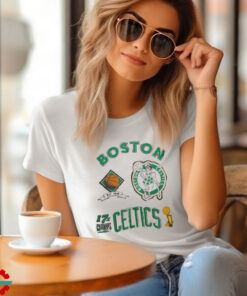 Men's Mitchell & Ness Oatmeal Boston Celtics Hardwood Classics Legacy Defined Retro Championship T Shirt