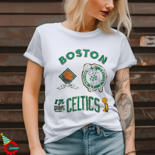 Men's Mitchell & Ness Oatmeal Boston Celtics Hardwood Classics Legacy Defined Retro Championship T Shirt