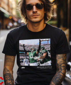 Men's New York Jets Braelon Allen Black NFL Flash Features Week 2 T Shirt