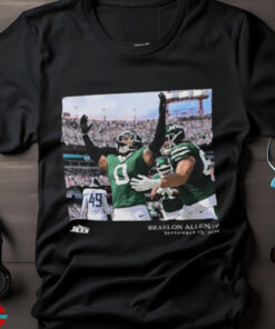 Men's New York Jets Braelon Allen Black NFL Flash Features Week 2 T Shirt