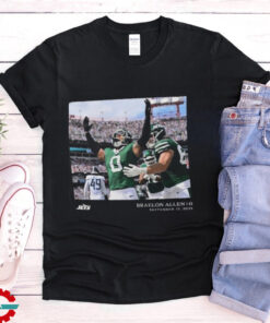 Men's New York Jets Braelon Allen Black NFL Flash Features Week 2 T Shirt