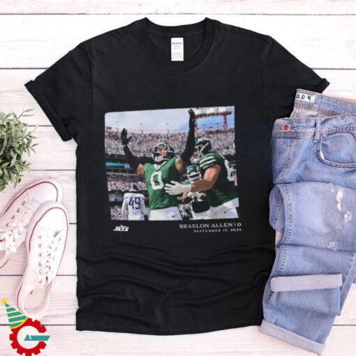 Men's New York Jets Braelon Allen Black NFL Flash Features Week 2 T Shirt