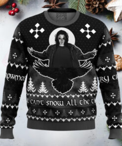 Merry Crowmas The Crow Anime Ugly Christmas Sweater