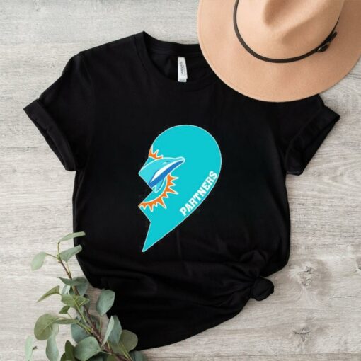 Miami Dolphin Partners Half Heart Shirt