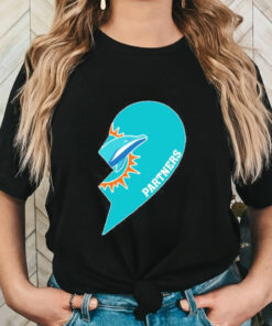 Miami Dolphin Partners Half Heart Shirt