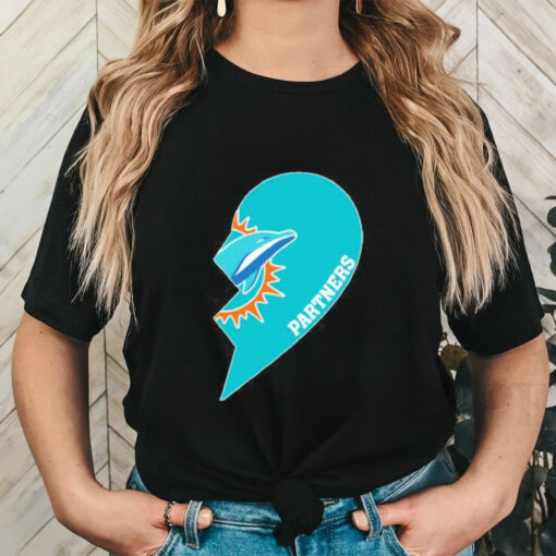 Miami Dolphin Partners Half Heart Shirt