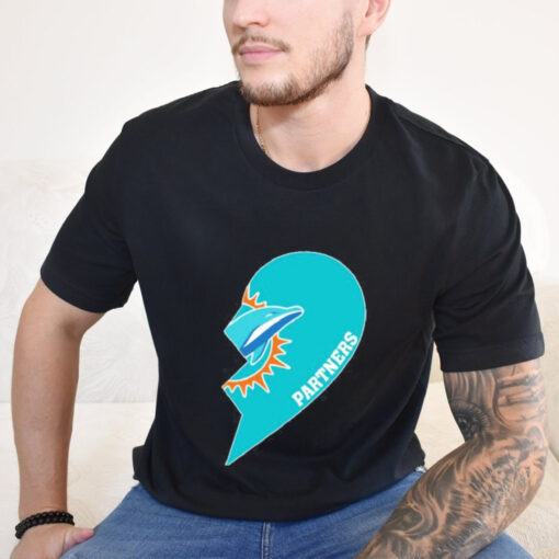 Miami Dolphin Partners Half Heart Shirt