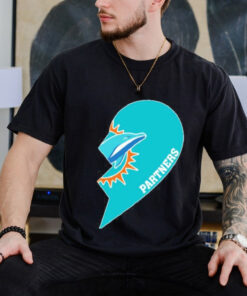 Miami Dolphin Partners Half Heart Shirt