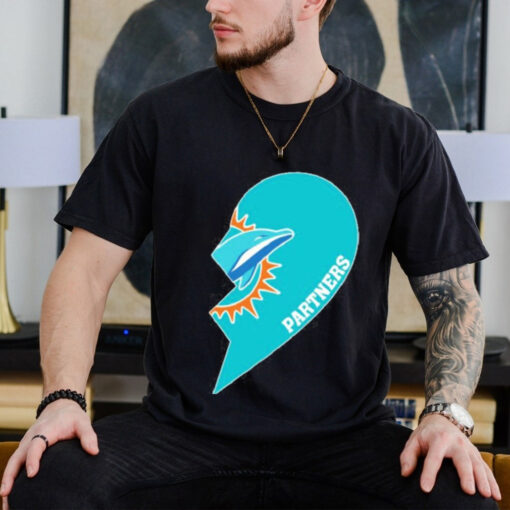 Miami Dolphin Partners Half Heart Shirt