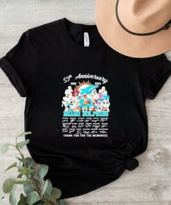 Miami Dolphins 59th Anniversary 1965 2024 thank you for the memories signature shirt