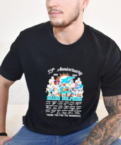 Miami Dolphins 59th Anniversary 1965 2024 thank you for the memories signature shirt