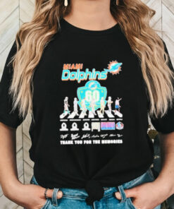 Miami Dolphins Teams Abbey Road Signature Thank You For The Memories Shirt